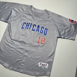 Majestic Chicago Cubs Geovany Soto Grey Sewn Baseball Mlb Jersey Size 56